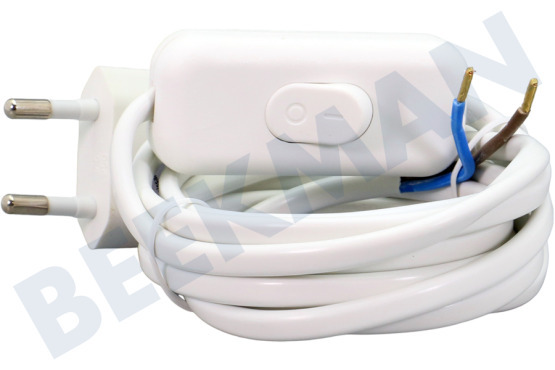 Q-Link  Cable de conexión con interruptor blanco 2x0.75mm 1.8 metros