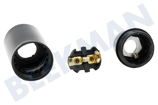 Universeel  Adaptador de lamparas Negro liso E14