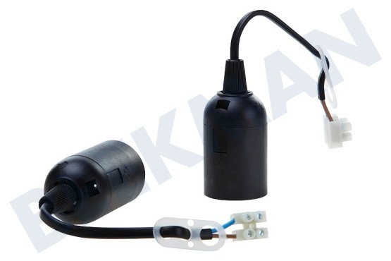 Q-Link  Adaptador de lamparas E27 60 Watt, negro liso