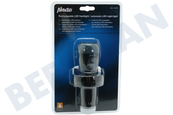 Alecto  ATL-110ZT Linterna LED recargable negra