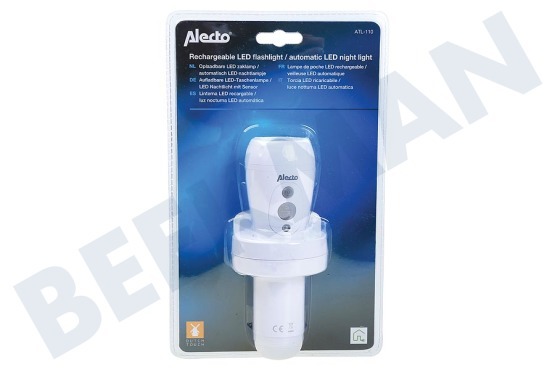 Alecto  ATL-110 Linterna LED recargable Blanco