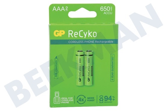 GP  LR03 ReCyko + AAA 650-2 pilas recargables
