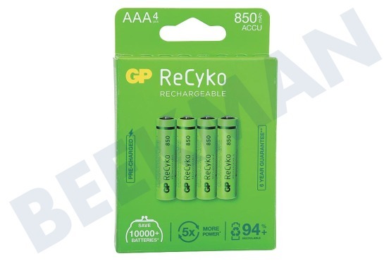 GP  LR03 ReCyko + AAA 850 - 4 pilas recargables