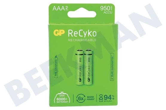 GP  LR03 ReCyko + AAA 950-2 pilas recargables