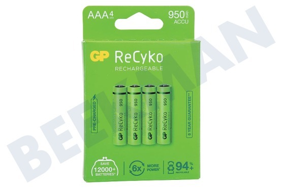GP  LR03 ReCyko + AAA 950 - 4 pilas recargables