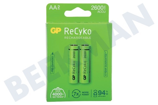 GP  LR6 ReCyko + AA 2600-2 pilas recargables
