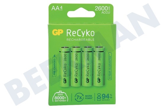 GP  LR6 ReCyko + AA 2600 - 4 pilas recargables