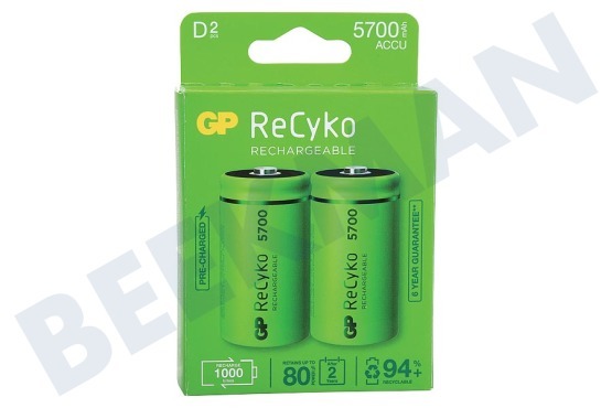 GP  LR20 ReCyko + D 5700 - 2 baterías recargables