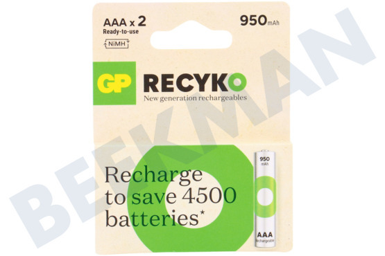 GP  LR03 ReCyko + AAA 950 - 2 baterías recargables
