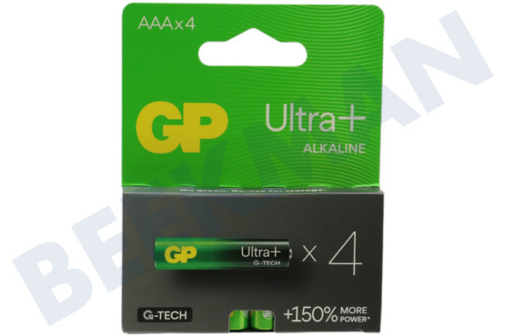 GP  LR03 Pila AAA GP Alcalina Ultra Plus 1,5 Voltios, 4 piezas