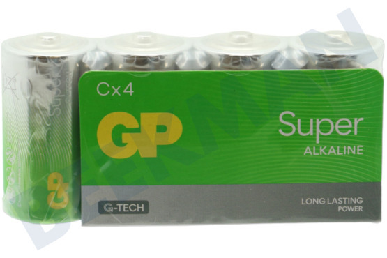 GP  LR14 Batería C GP Super Alcalina Multipack 1,5 Voltios, 4 piezas