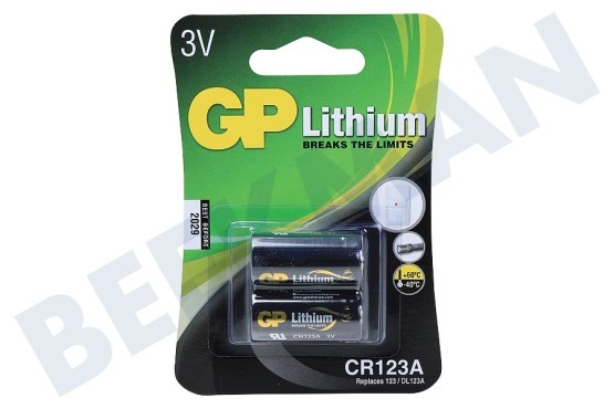 GP  CR123A Batería CR123A GP Lithium 2 pcs