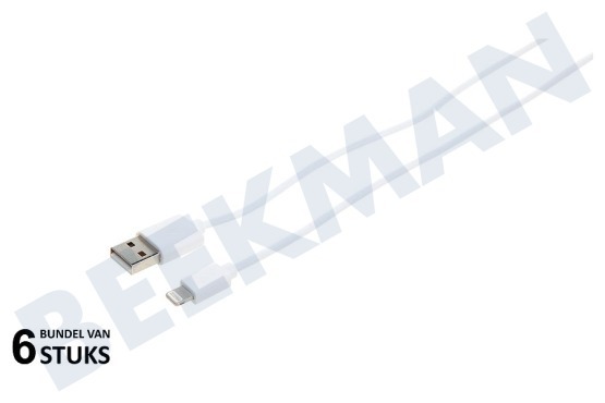 Grab 'n Go  Cable USB Rayo de manzana, blanco, 200 cm