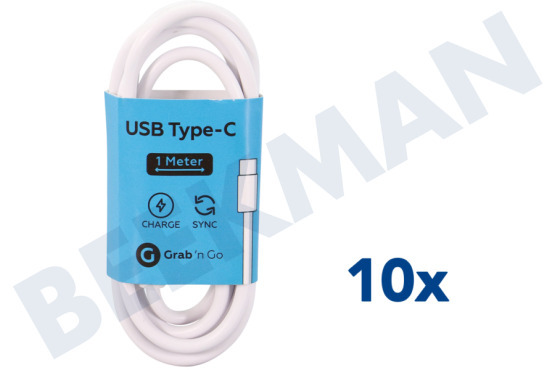 Universeel  Cable USB USB Tipo C macho a USB Tipo A macho, Blanco 1 metro