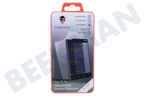 Nokia  Lámina protector de pantalla Borde de vidrio de seguridad 2 bordes