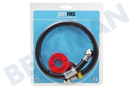 Easyfiks  Manguera de gas Juego de conexión completo de 60 cm para dispositivos independientes.