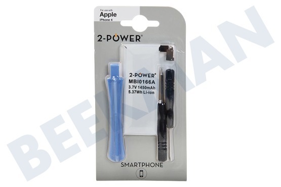 2-Power  616-0520 3.7V batería del iPhone 4 Li-Ion 1450mAh