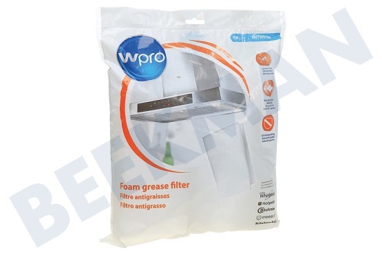 WPRO  UGF018 WPRO universal Grease 47x97cm filtro de 100g / m2