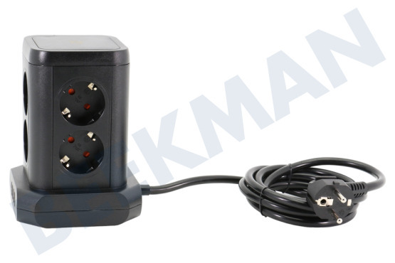 Brennenstuhl  Regleta enchufes Torre Zócalo 2 metros