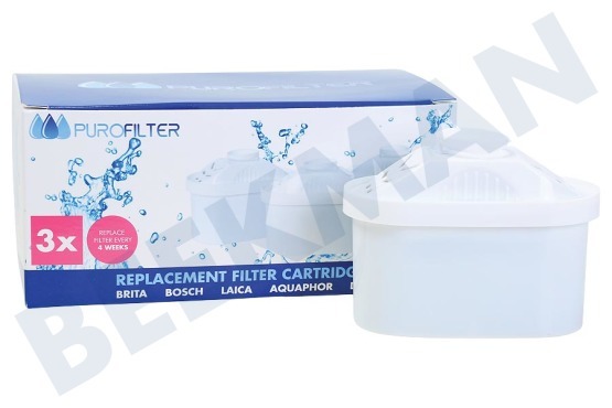 Purofilter  Filtro de agua Cartucho de filtro paquete de 3