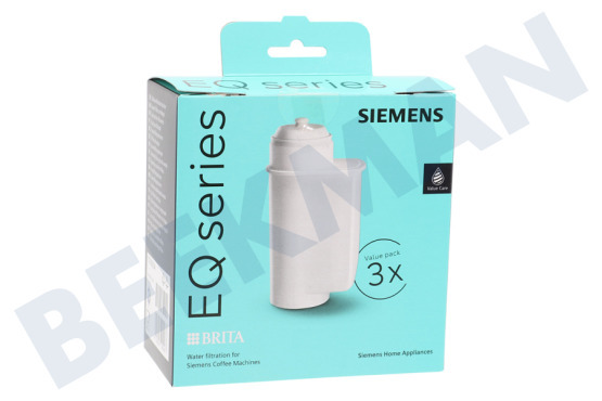 Siemens Cafetera automática TZ70033A Filtro de agua serie EQ, 3 piezas