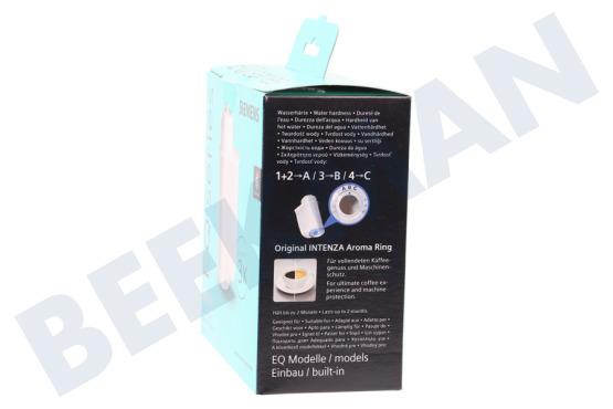 Siemens Cafetera automática TZ70033A Filtro de agua serie EQ, 3 piezas