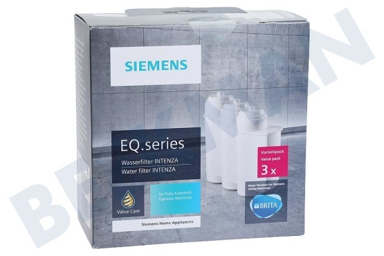Siemens Cafetera automática TZ70033A Filtro de agua serie EQ, 3 piezas