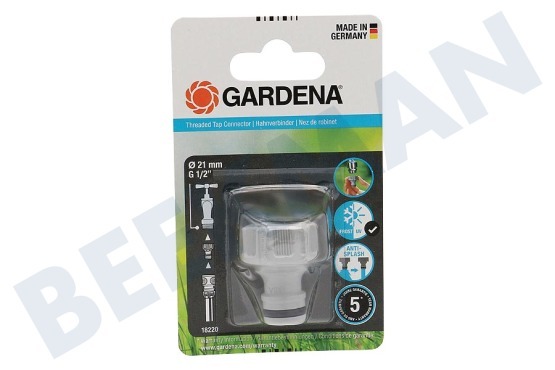 Gardena  18220-20 Pieza grifo 21mm (G 1/2")