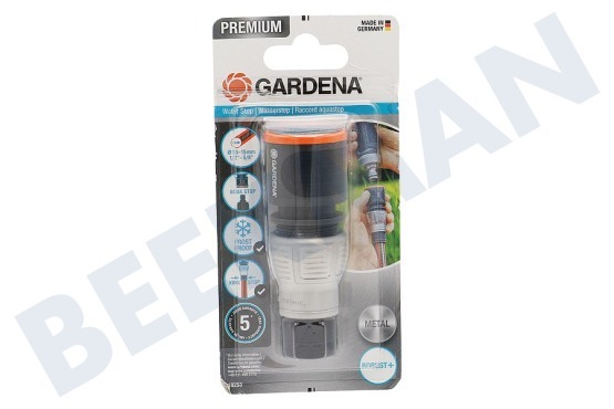 Gardena  18253-20 Tope de agua premium 13 mm (1/2") - 15 mm (5/8")