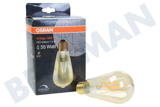 Osram  4052899972360 Osram Vintage 1906 LED Edison 6,5 W, E27 regulable