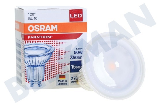 Osram  4058075608030 Parathom reflector de la lámpara PAR16 GU10 4.3W 120 grados