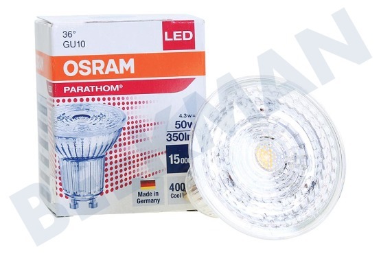 Osram  4058075608078 Parathom reflector de la lámpara PAR16 GU10 4.3W