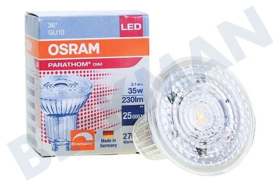 Osram  4058075259973 Lámpara reflectora Parathom GU10 PAR16 4.5 Watt, Regulable
