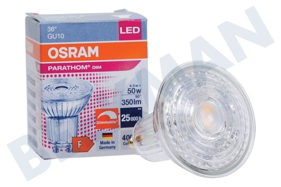 Osram  4058075798045 Lámpara reflectora Parathom GU10 PAR16 4.5 Watt, regulable