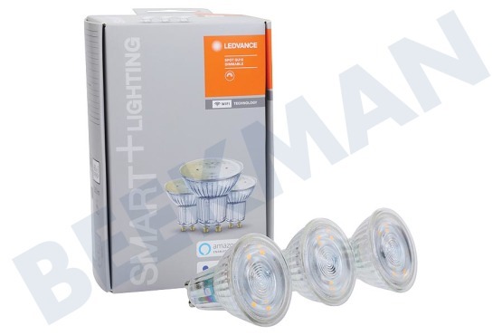 Ledvance  Lámpara reflectora Smart + WIFI Spot GU10 de 5 vatios, paquete de 3