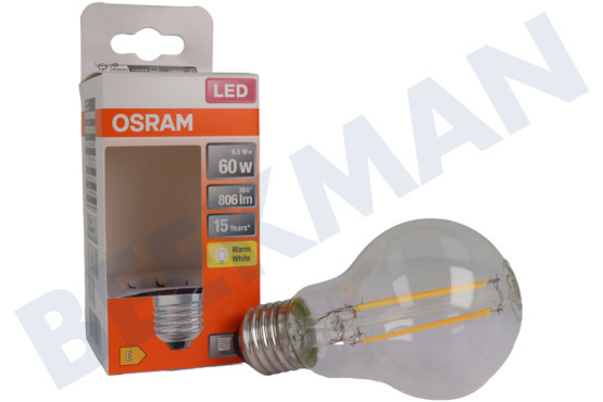 Osram  LED Retrofit Classic A60 E27 6,5 W, transparente