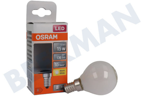 Osram  LED Retrofit Classic P15 E14 1,5 Watt, Mate