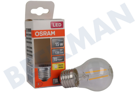 Osram  LED Retrofit Classic P15 E27 1,5 W, transparente