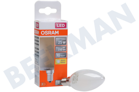 Osram  Lámpara de vela retrofit LED Classic B25 E14 2,5 W, mate