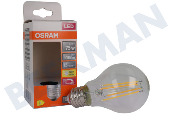 Osram  LED Retrofit Classic A75 regulable E27 7,5 W, transparente