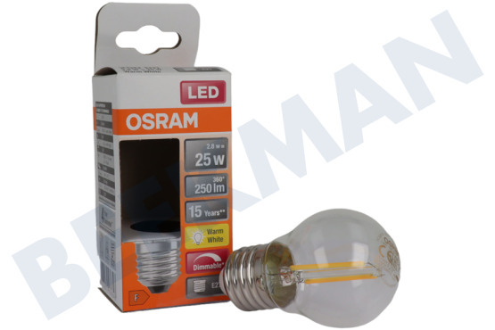 Osram  LED Retrofit Classic P25 regulable E27 2,8 W, transparente