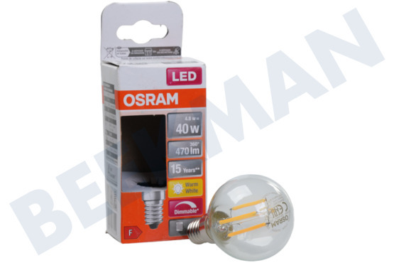 Osram  LED Retrofit Classic P40 regulable E14 4,8 W, transparente
