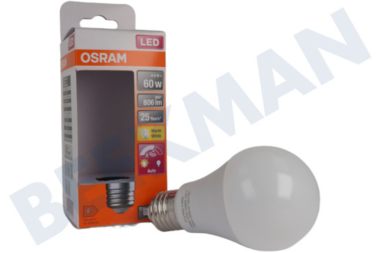 Osram  4099854040092 Sensor de luz diurna LED Classic A60 mate 8,8 W, E27 806 lm