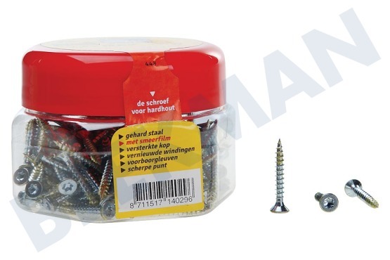 Deltafix  Tornillo Torx de cabeza plana con tapa dorada galvanizada