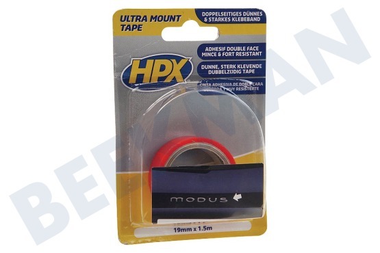 HPX  ZC10 Ultra Montar cinta de 19 mm x 1,5m Doble