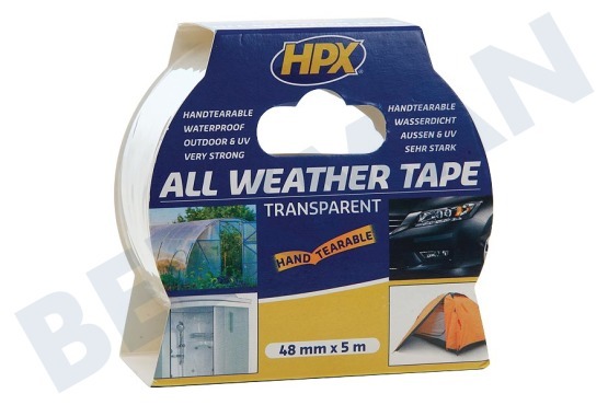 HPX  AT4805 All Weather cinta transparente de 48 mm x 5m