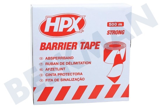 HPX  B70100 Cinta de barrera blanca / roja 70 mm x 500 metros