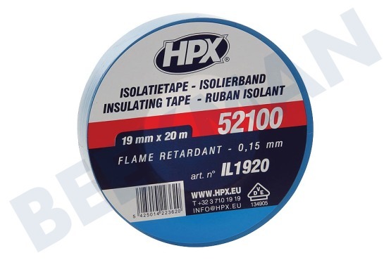 HPX  52100 PVC cinta aislante 19mm Azul x 20m