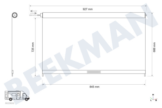 Dometic  persiana enrollable Apagón