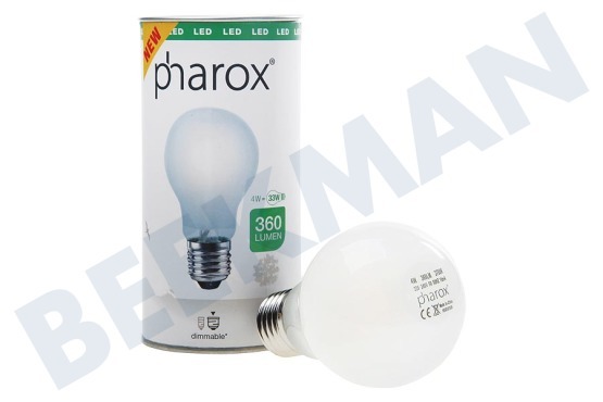 Pharox  Pharox LED Lámpara Estándar Matt E27 4W 360LM 2700K